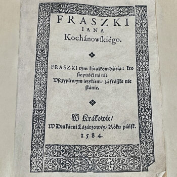Jan Kochanowski – O Doktorze Hiszpanie I Wielka literatura w cyfrowym świecie Jan Kochanowski – Fraszki / Fot. Robert Felczak - Radio Kielce